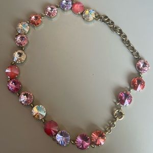 Roxanne Assoulin Drip Drop Flora Crystal Necklace (Watercolor Rose)